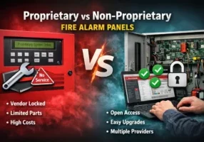Fire system lock in infographic
